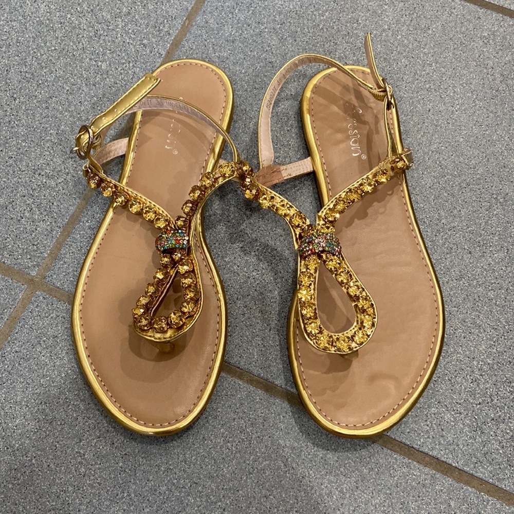 Gold sandals